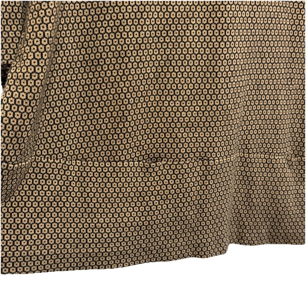J Jill Tunic XL Camel & Black Geometric 3/4 Sleeve Workwear Capsule Wardrobe - Picture 10 of 15